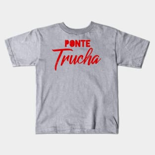 Ponte Trucha - vintage red design Kids T-Shirt